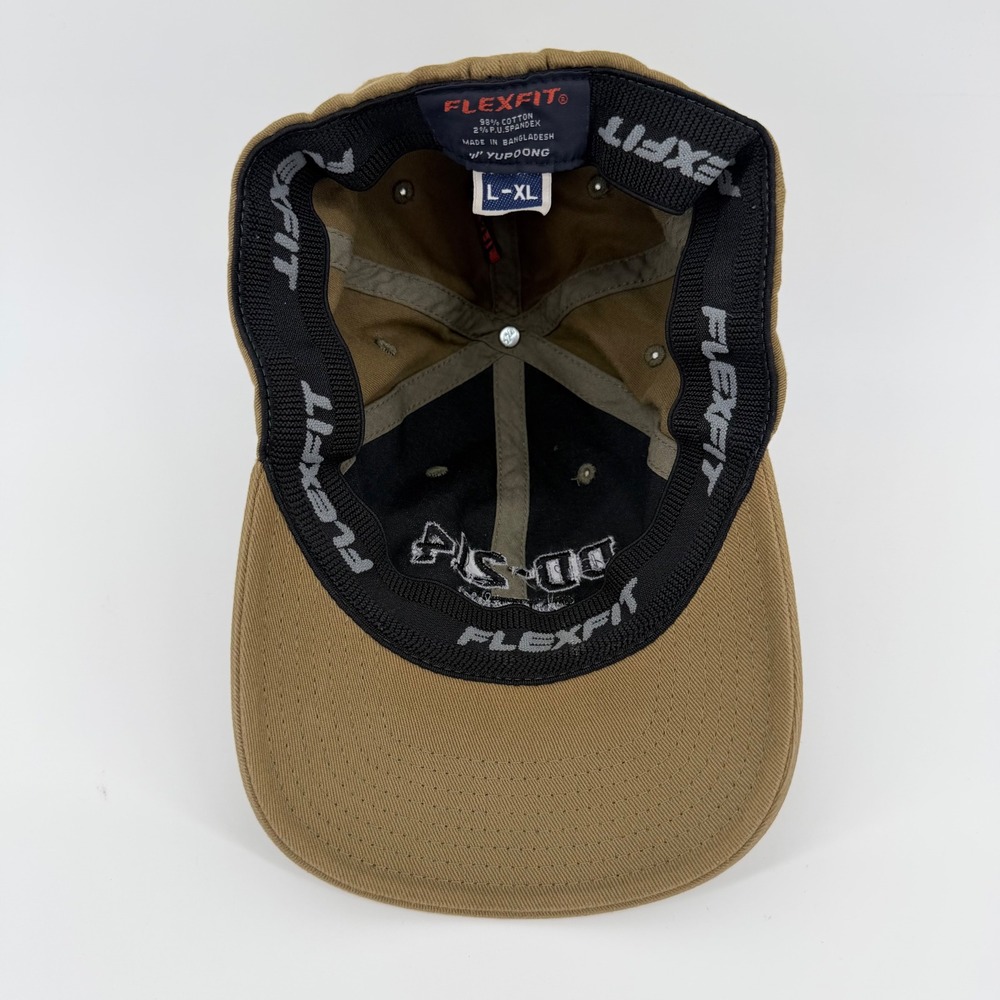 Flexfit Mens L-XL Baseball Cap Brown Veteran DD-214 Alumni Embroidered Hat - Picture 2 of 5